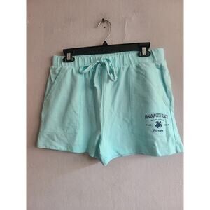 Girl's XL / women's small teal shorts pull-on Panama City Beach Florida souvenir